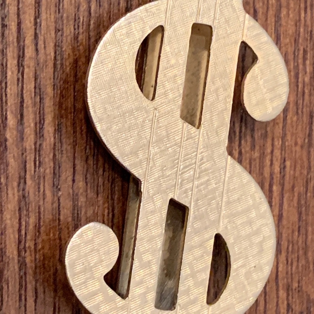 Vintage Money Clip Dollar Sign accessory